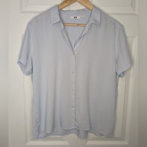 Uniqlo Relaxed Blouse - Blue - Size M